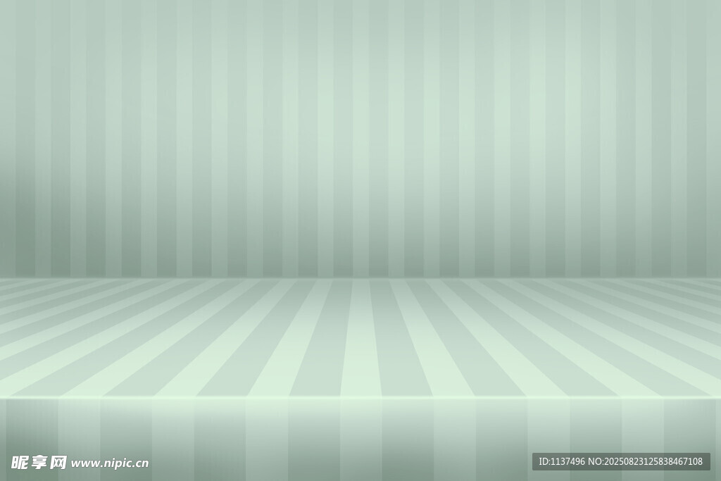 浅绿条纹室内简约空间