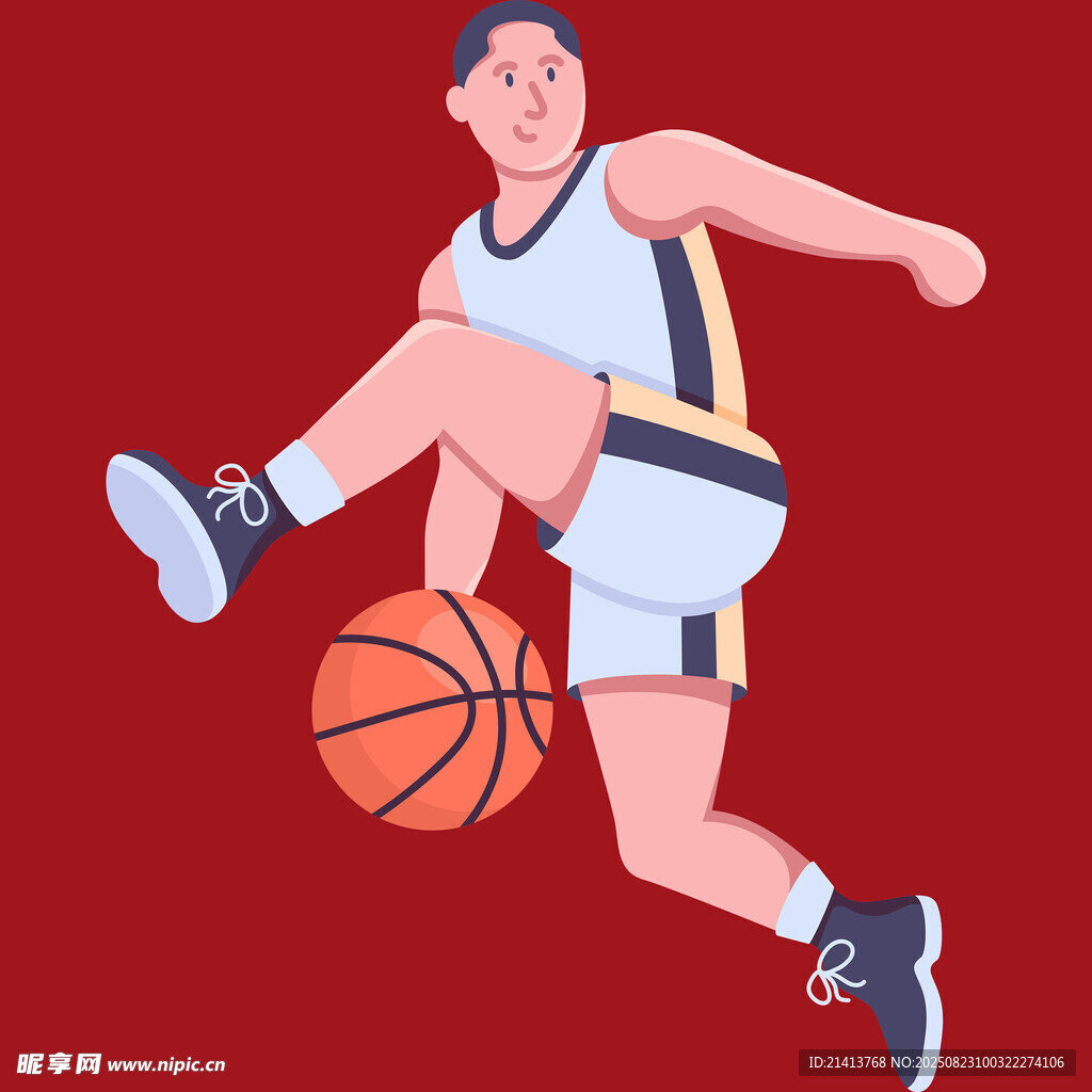 篮球运动员动感跳跃瞬间