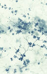 蓝白花卉纹理背景图