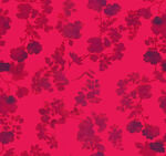 玫红色花卉图案布料