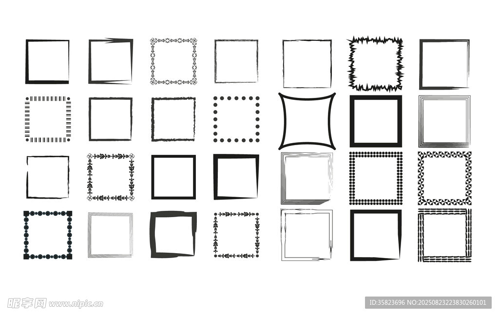 多样边框矢量潮流几何波点