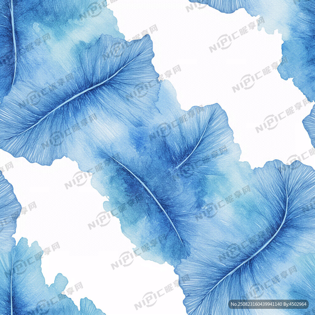 蓝色水彩纹理图案