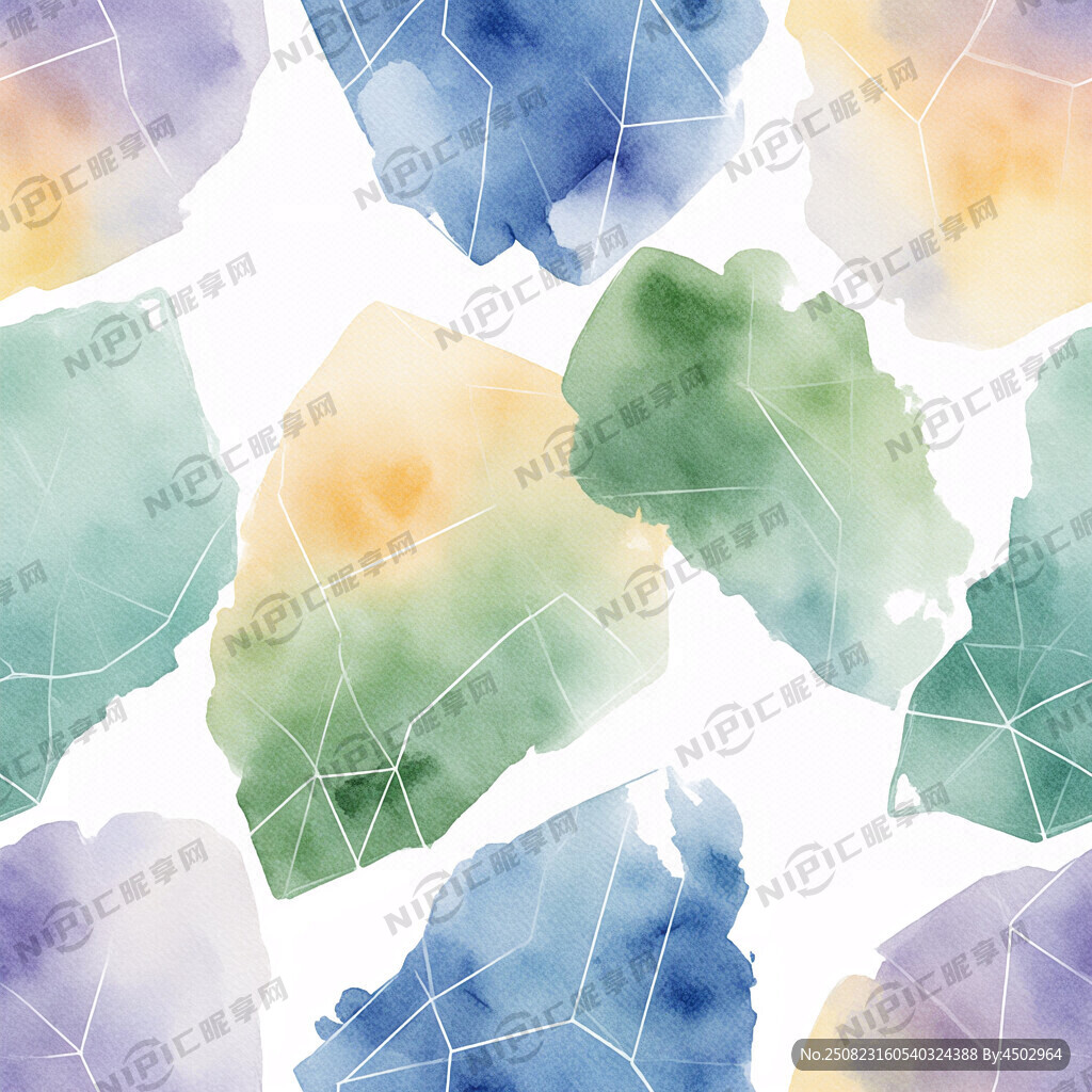 水彩几何纹理图案