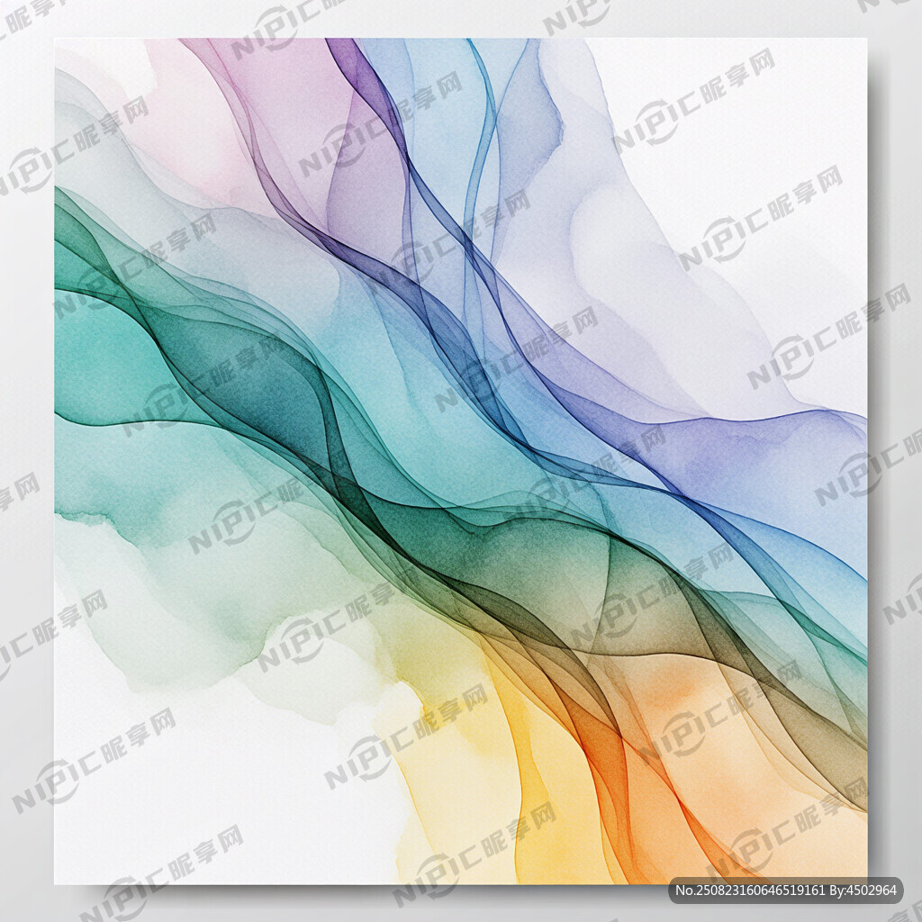 现代几何水彩纹理图案满图