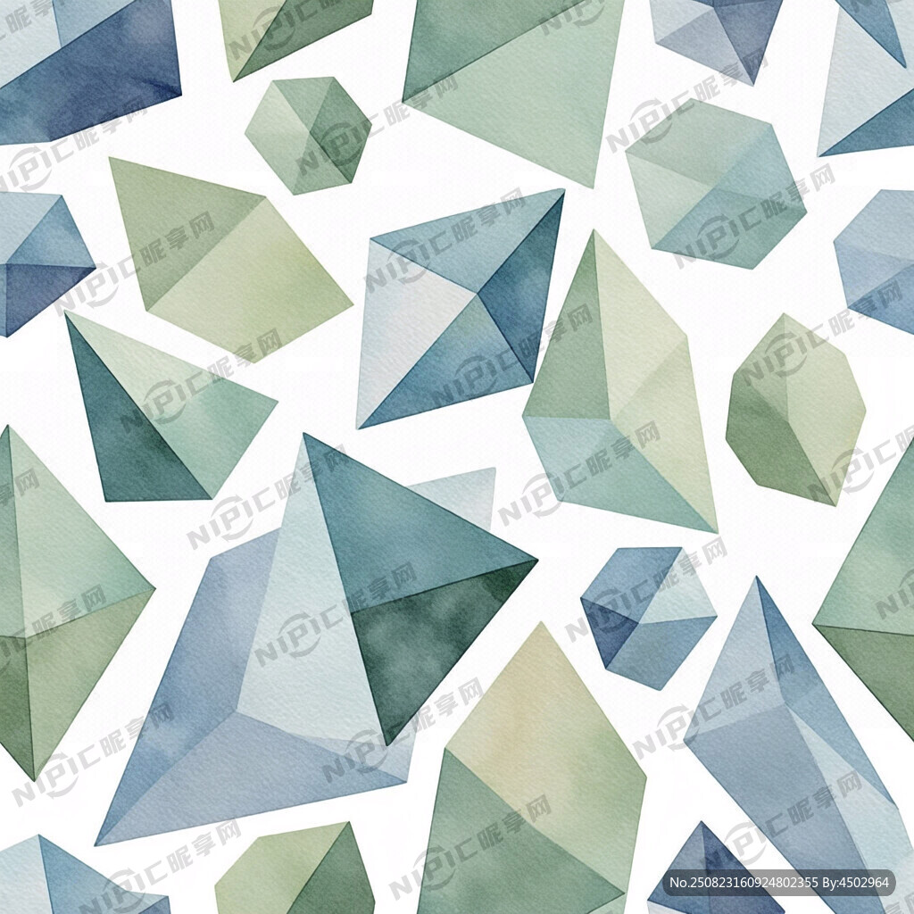 手绘几何水彩纹理图案满图