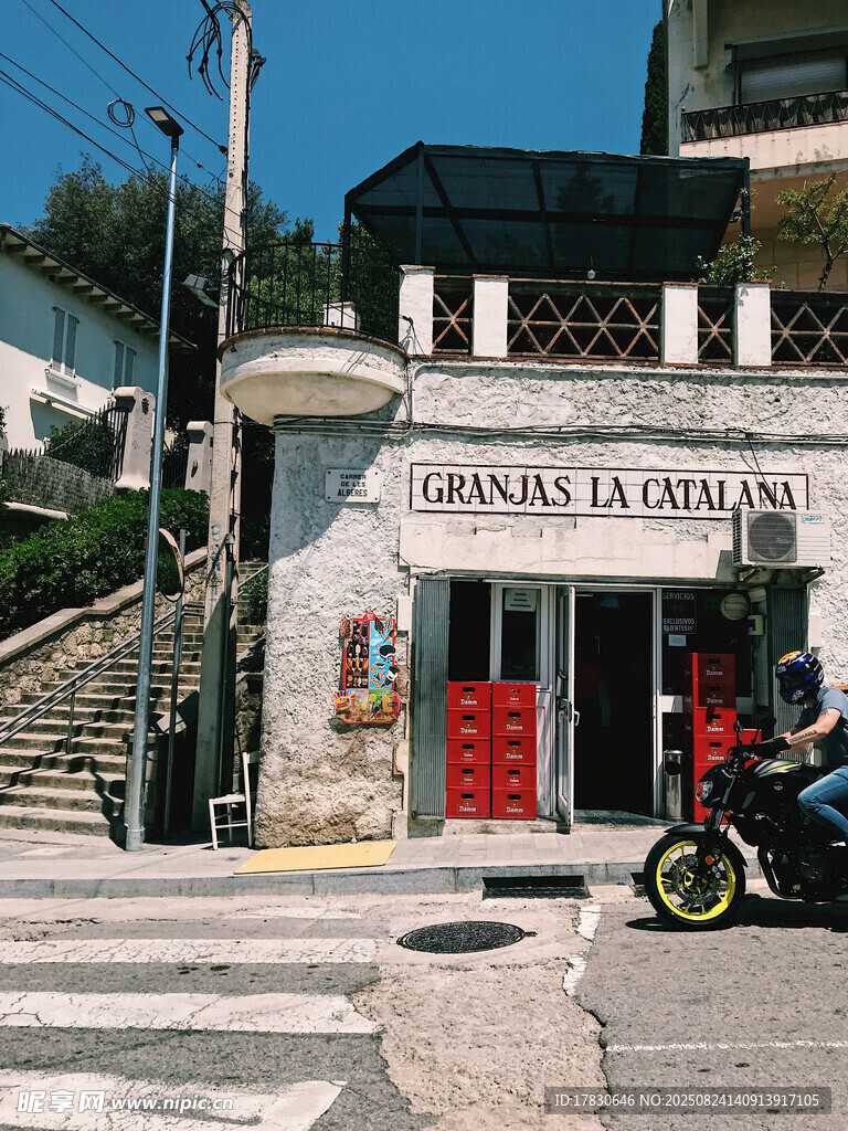 街道旁的意式冰淇淋店