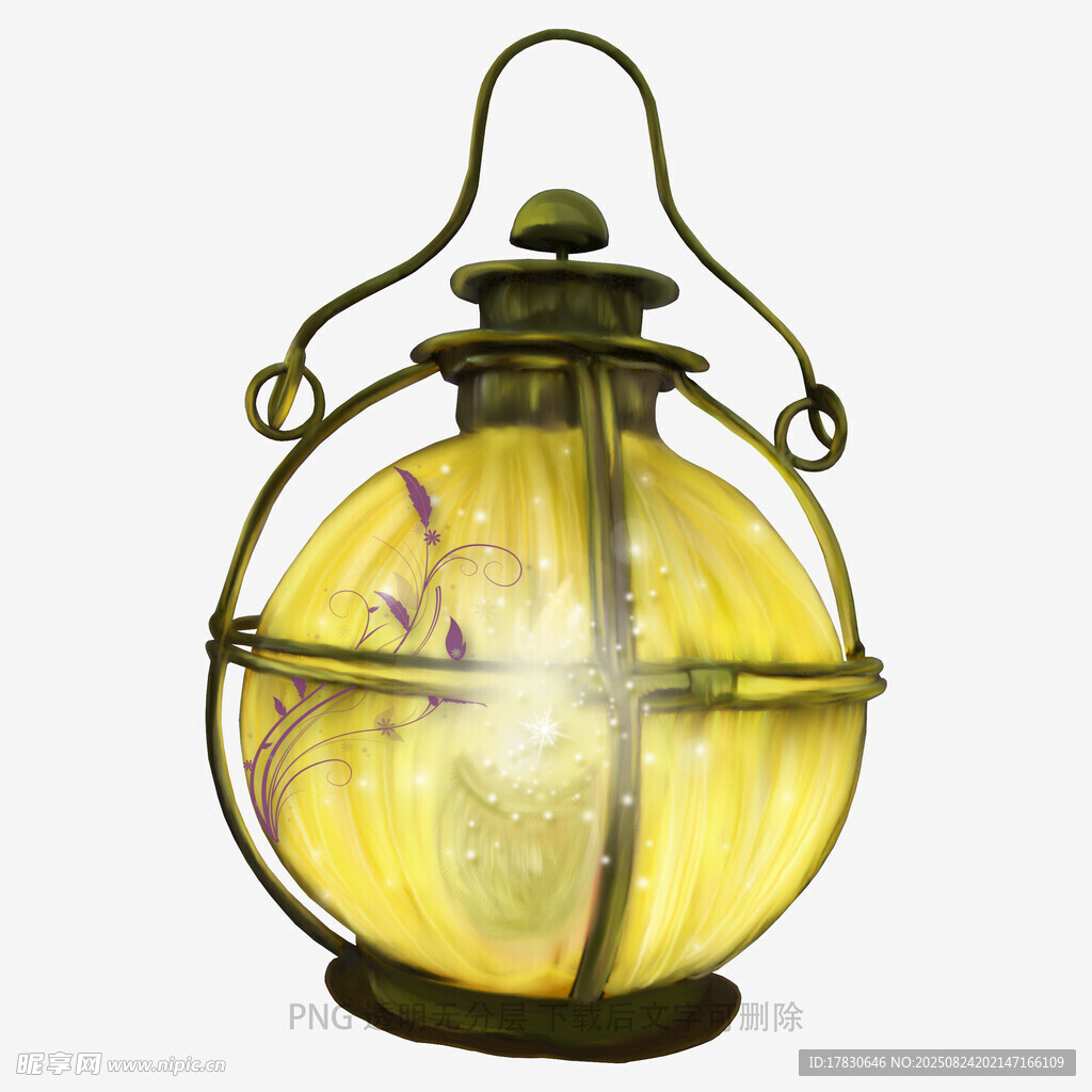 复古球形铁艺玻璃风灯