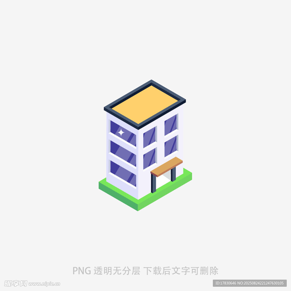 简约立体多层建筑模型