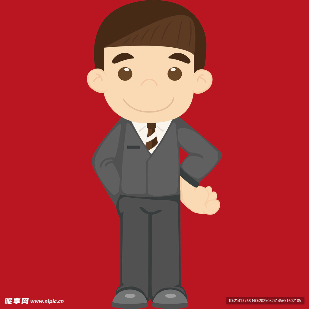 商务男士卡通形象展示