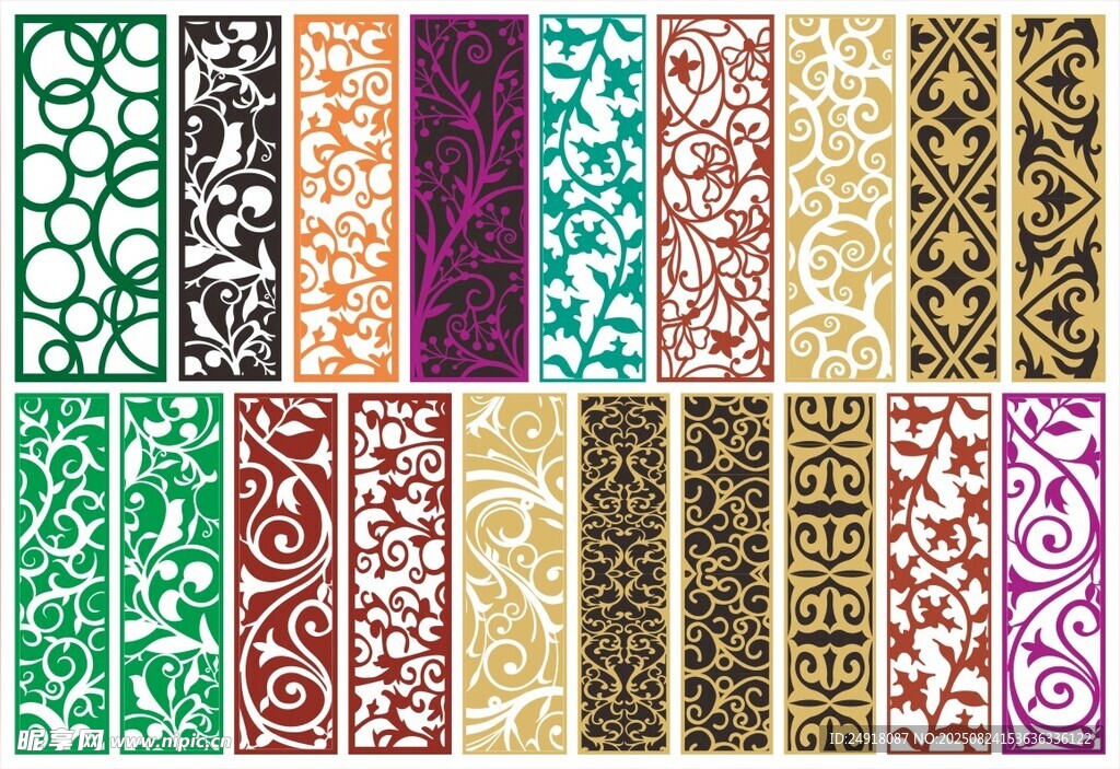 窗花 镂空花纹 屏风 隔断雕花