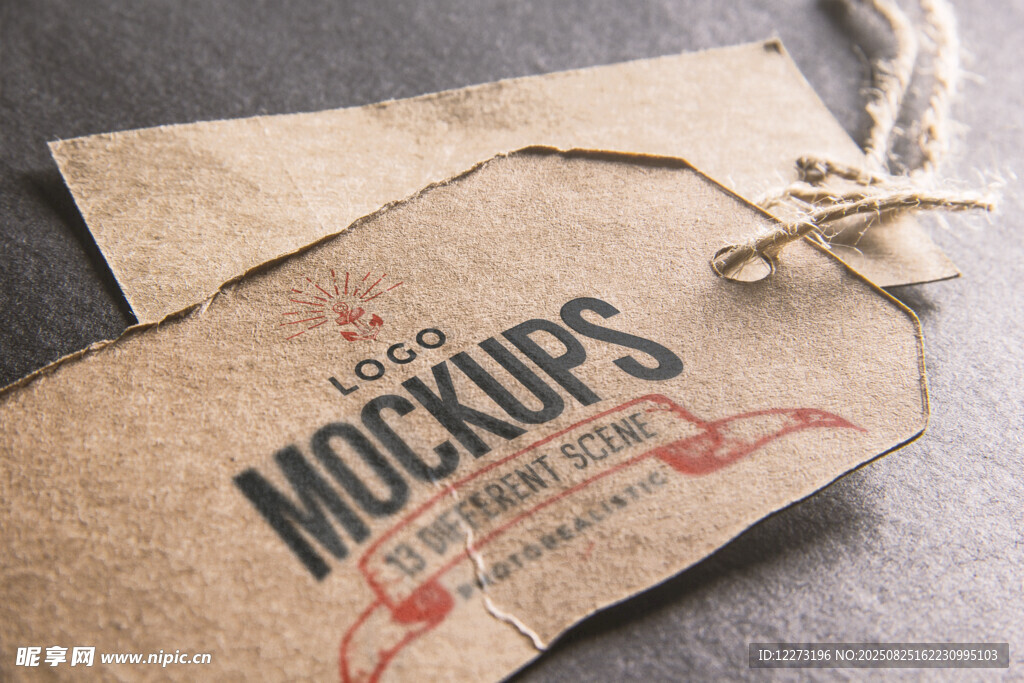 复古风标签样机展示