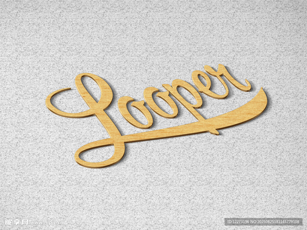 金色镂空 装饰字