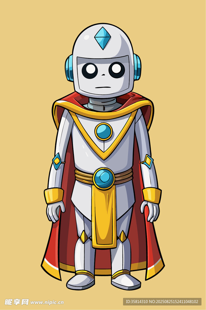 卡通风格超级英雄机器人