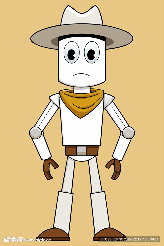 机器人牛仔形象