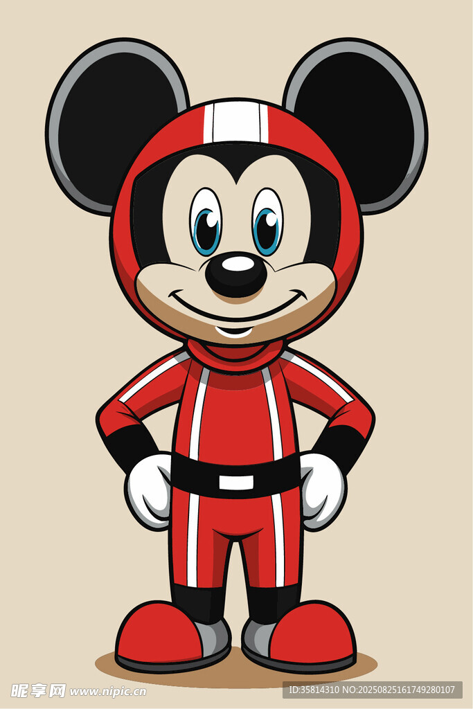 米奇赛车手形象