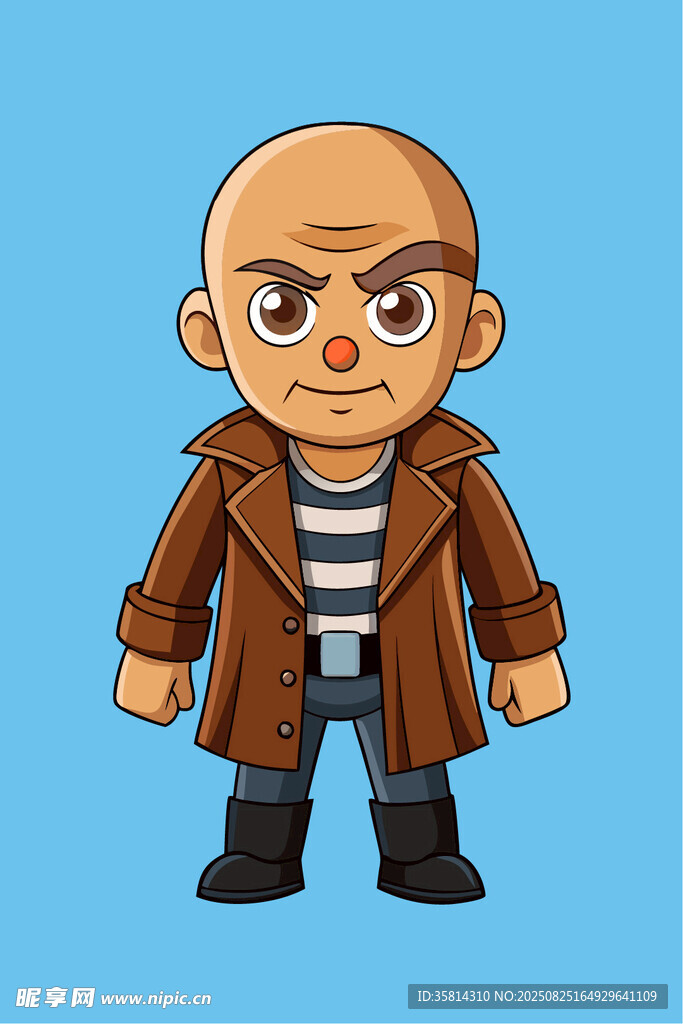 光头硬汉卡通形象