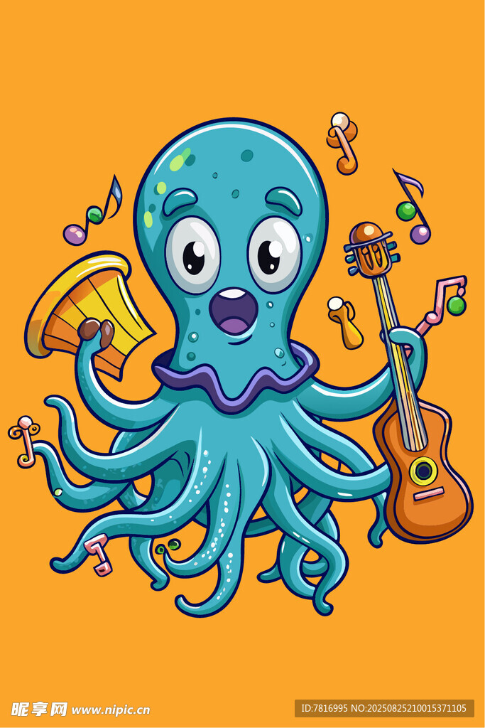 欢乐章鱼的音乐派对