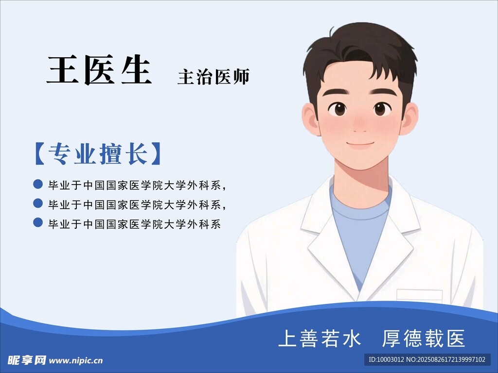 王医生个人简介宣传图海报