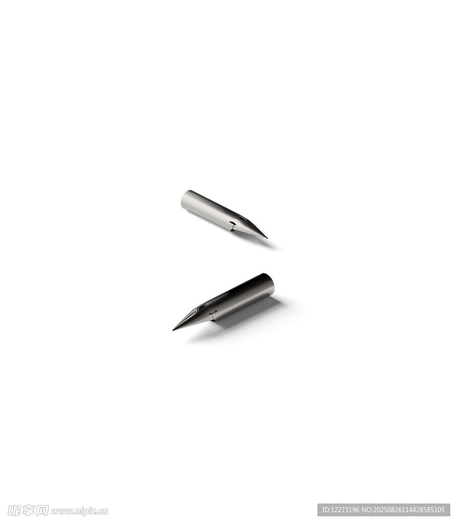 两支钢笔笔尖特写