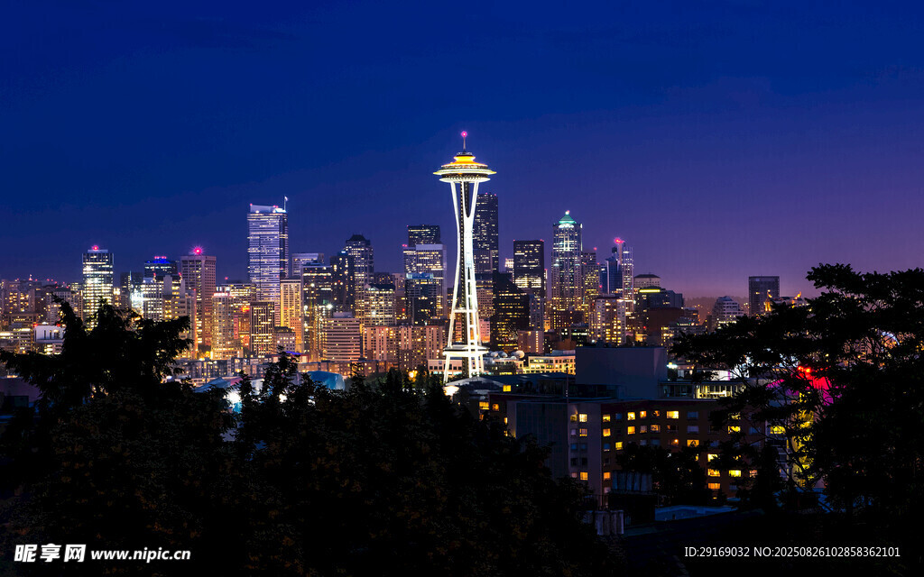 西雅图璀璨夜景