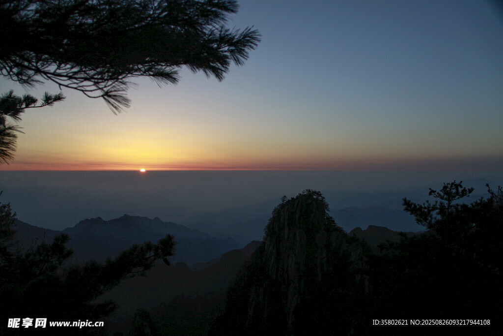 黄山日出美景