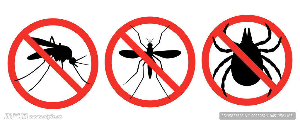 禁止蚊虫类图标