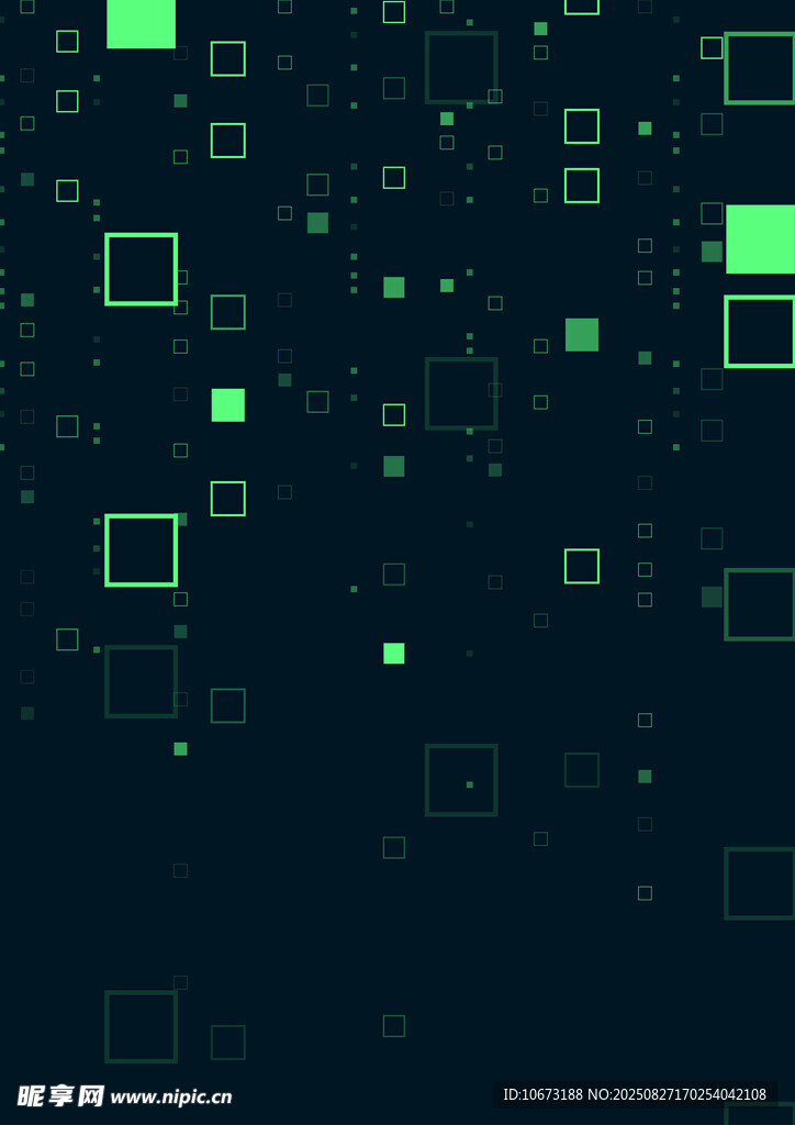 深绿方块背景科技感满满