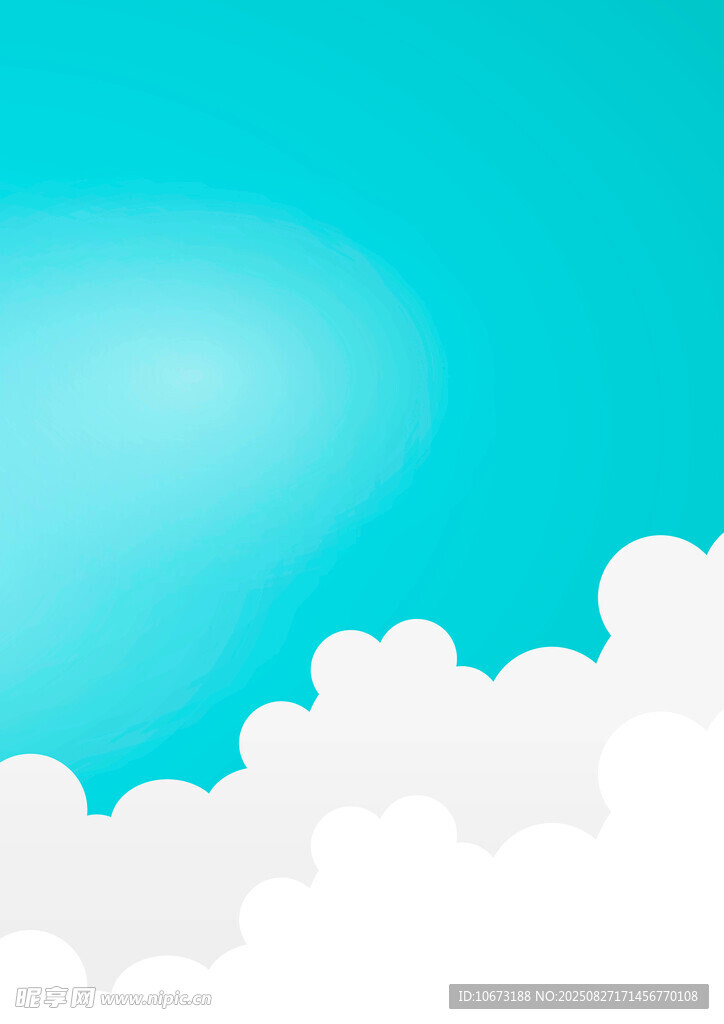 蓝天飘浮的洁白云朵