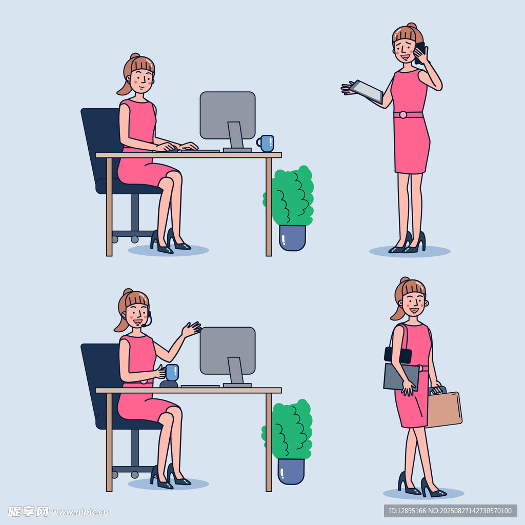 职场女性的多样工作瞬间