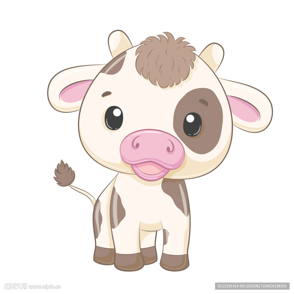 可爱小牛卡通形象