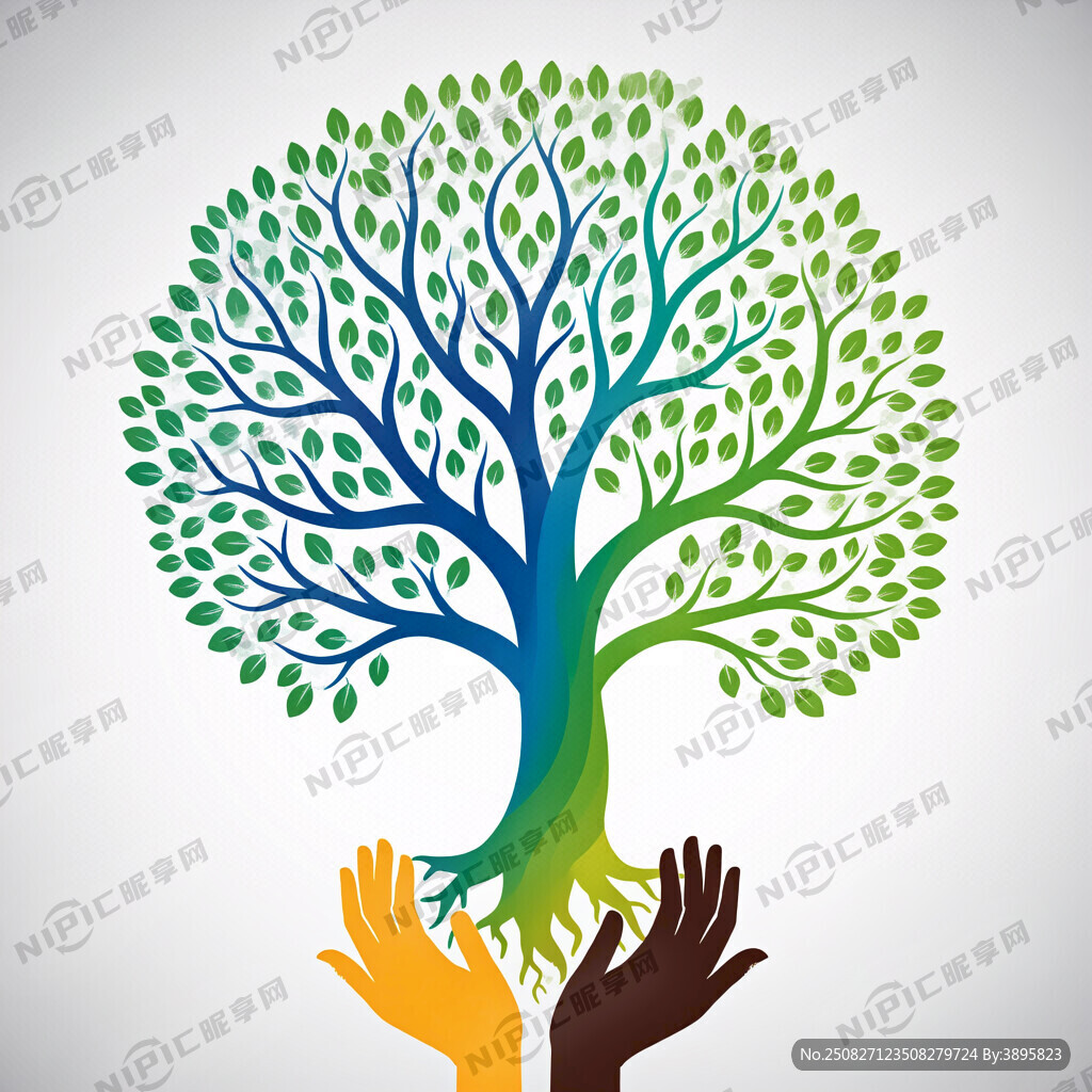 绘制一棵枝繁叶茂的抽象大树