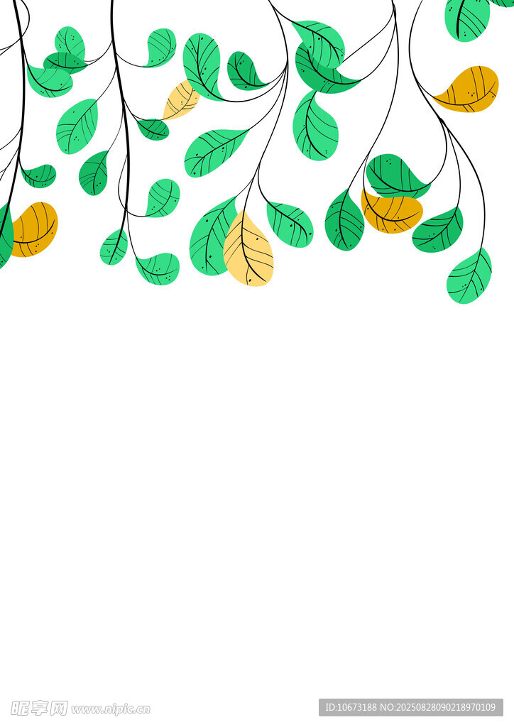 绿叶藤蔓装饰图案