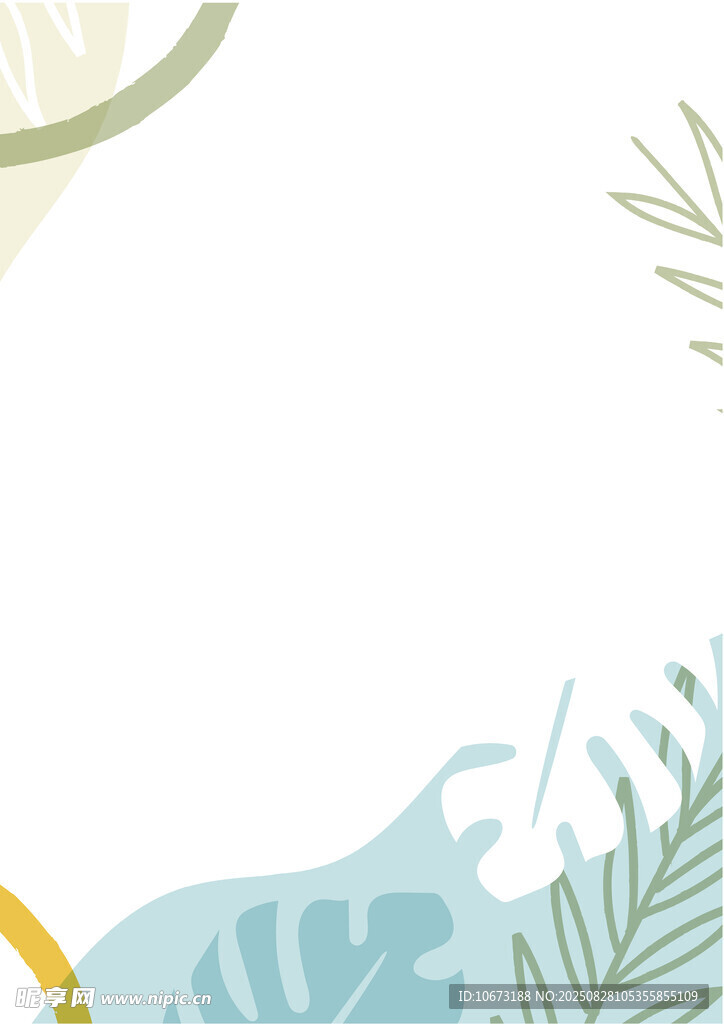 清新植物装饰背景图