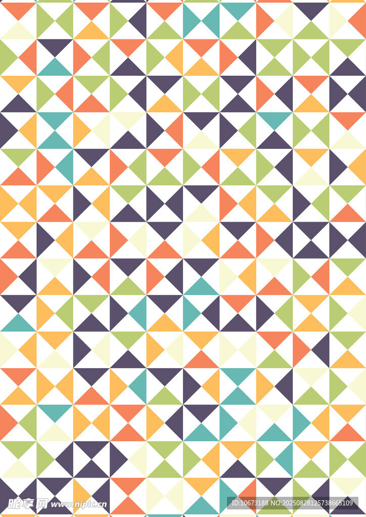 多彩几何图案无缝背景图