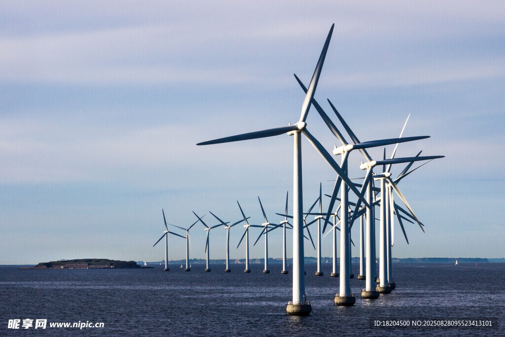 海上风力发电机组景观