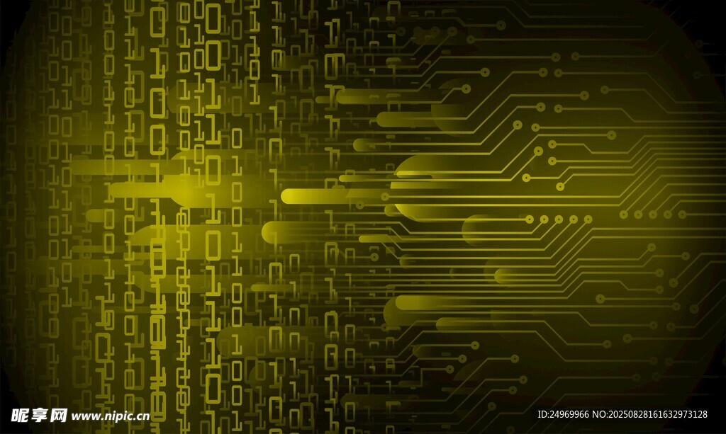 科技感数字电路背景图