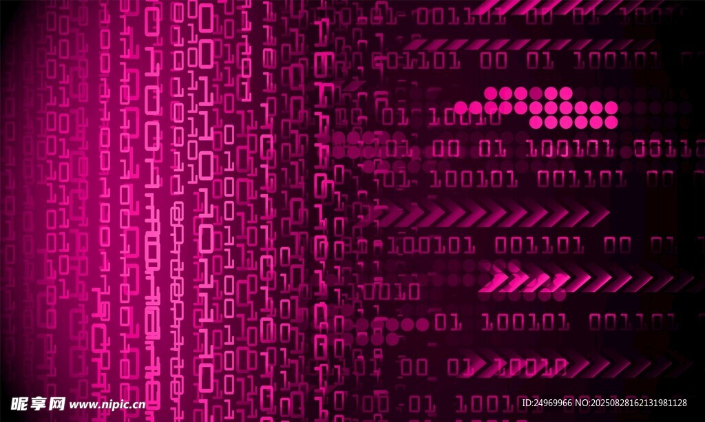 紫色数字代码背景图