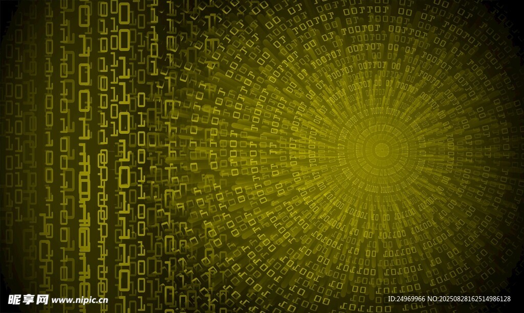 科技感二进制代码背景图