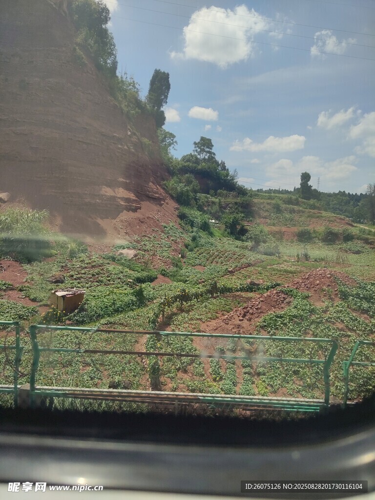 车窗外的田园风光