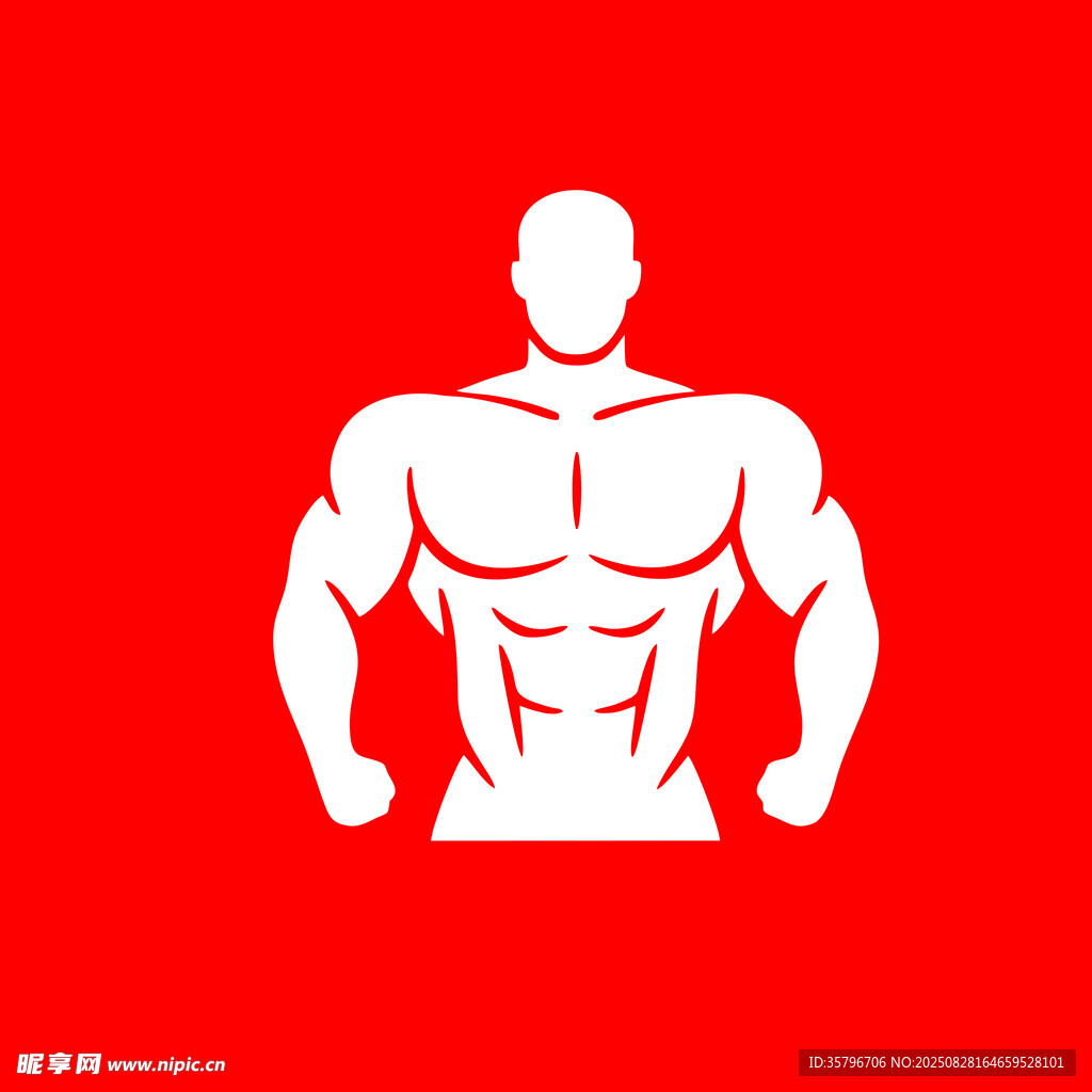 肌肉男形象 力量感十足