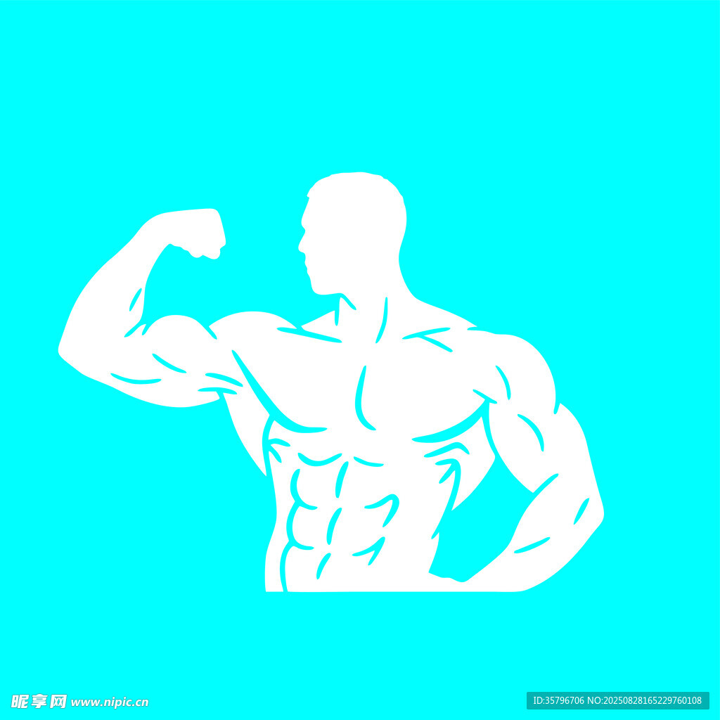 肌肉男展示强壮体魄