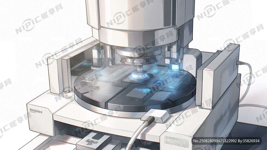 一个整体的单晶炉和切片机的手绘