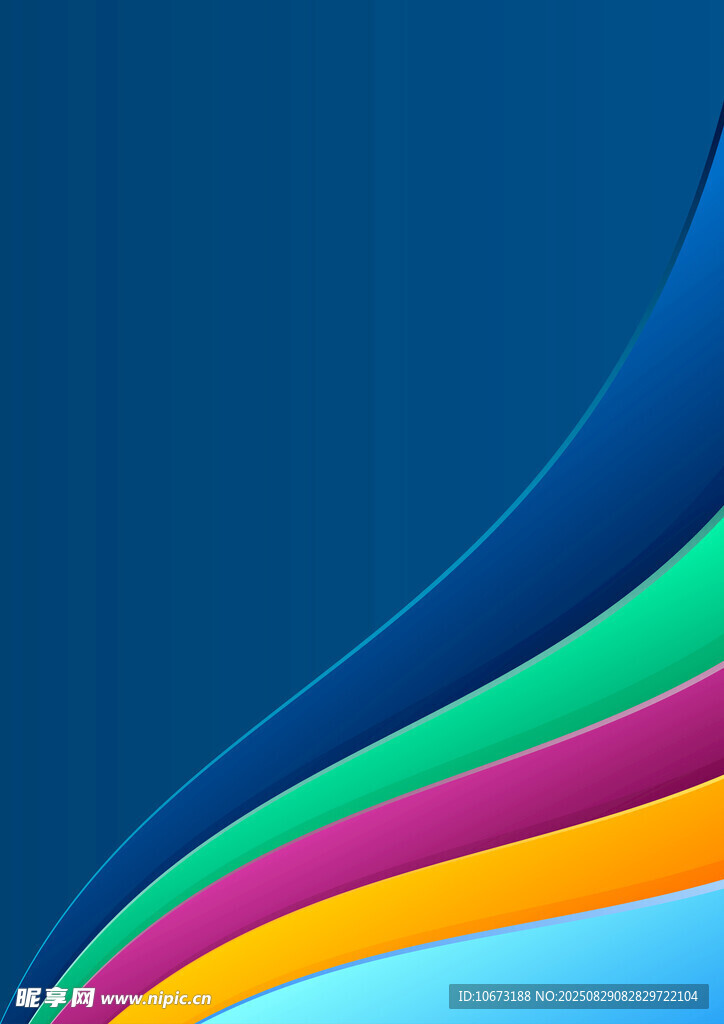 多彩曲线背景图案