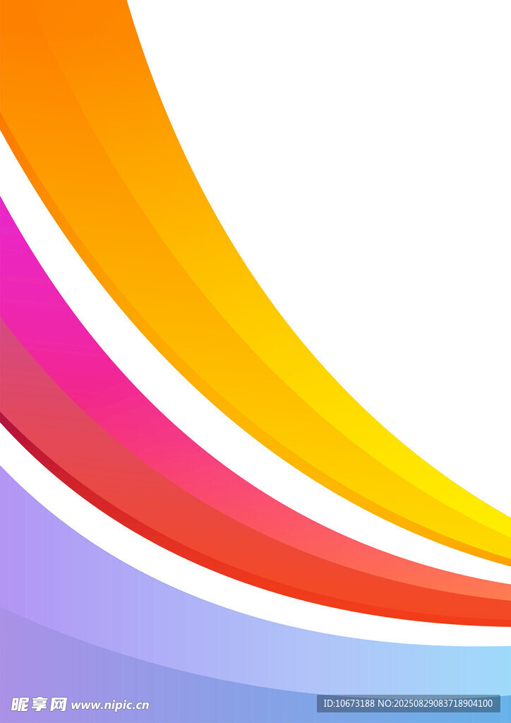 多彩动感曲线背景图案