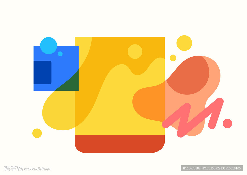 多彩手机图标创意插画