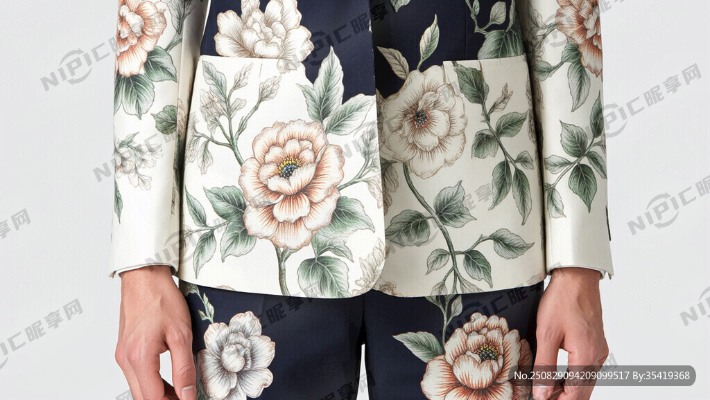 套装 花朵 叶子 图案 图形