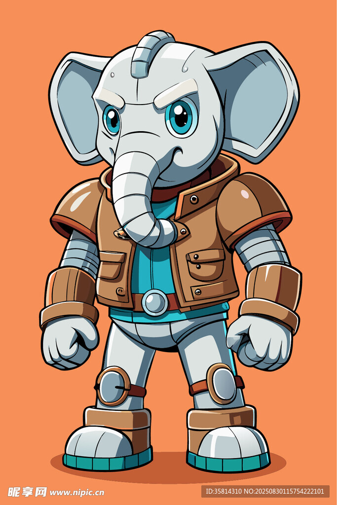 机械大象卡通形象