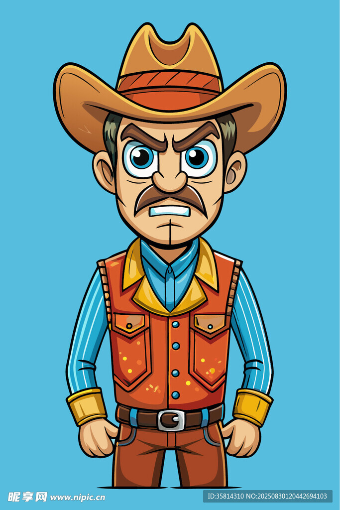 西部牛仔卡通形象