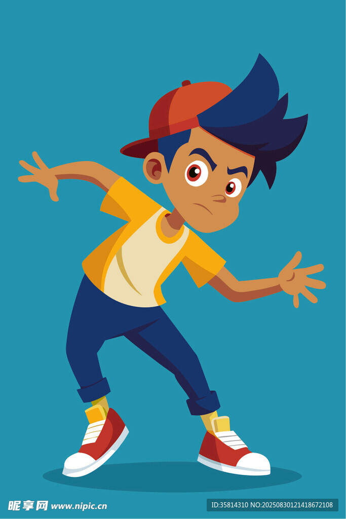 活力少年动感舞蹈瞬间