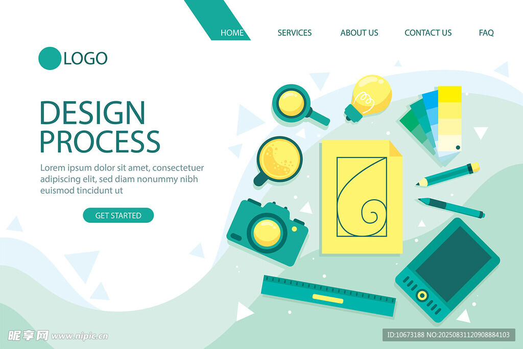 设计流程相关创意元素展示